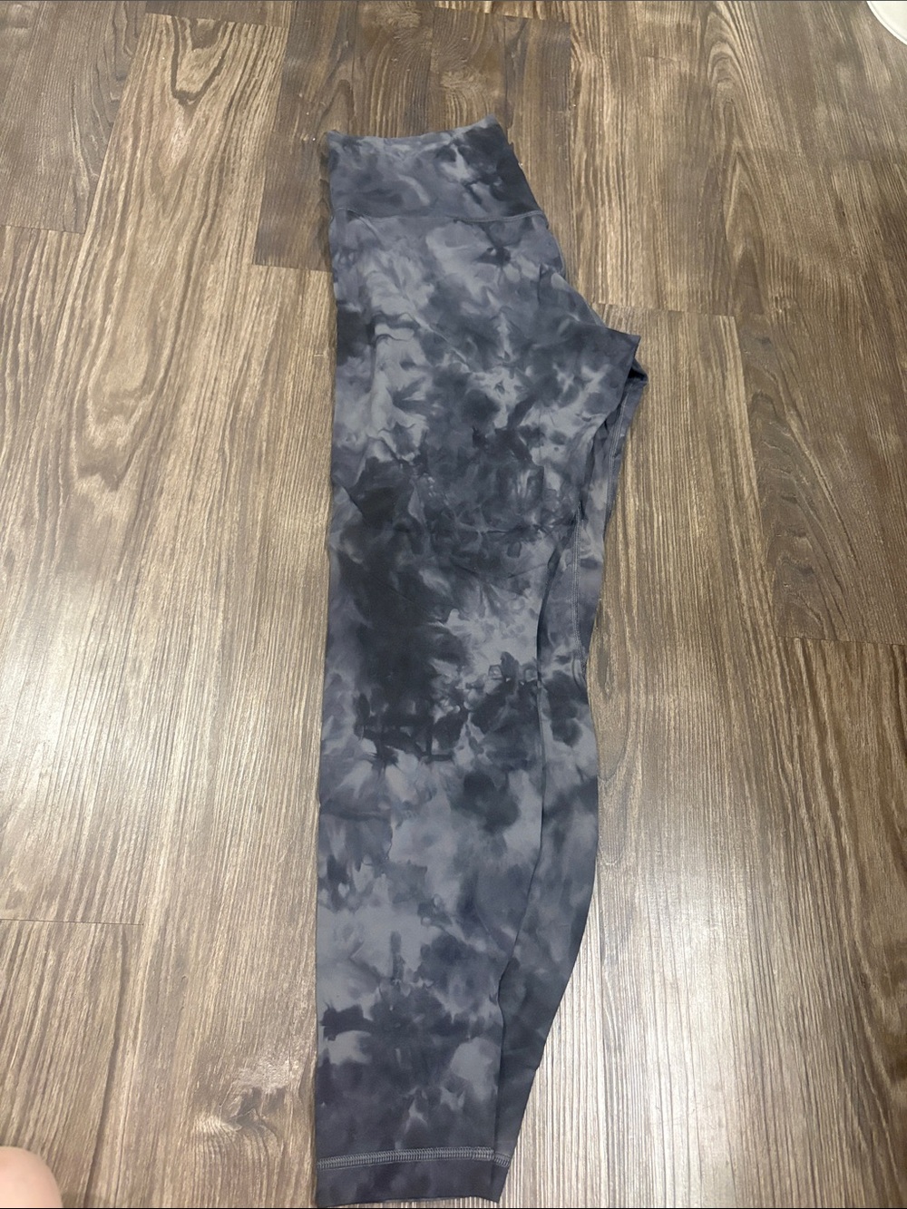 lululemon athletica Black & Gray Tie-Dye High-Waist Leggings